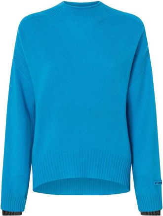 Pinko Stijlvolle Gebreide Collectie - Dames - Ronde hals truien - Blauw - S - Truien & Vesten