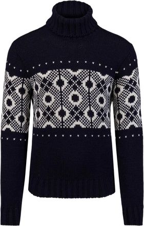 Paul & Shark Maglione con motivo a intarsi - Blu