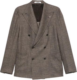 Tagliatore Pino Lerario Jacket - Heren - Blazers - Bruin - L - Leer - Jassen
