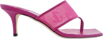 Jimmy Choo London Zenoba 65 Logo Mesh Sandals, Brand Size 37.5 ( US Size 7.5 )