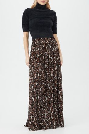 Trina Turk Bersha Leopard Print Maxi Skirt in Multi at Nordstrom, Size 00