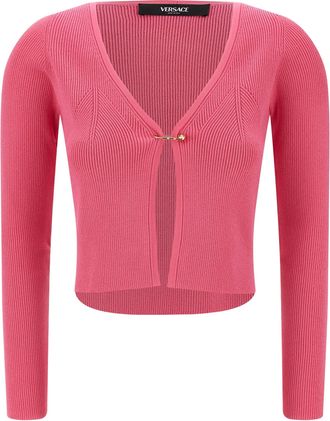 Versace Fuchsia Viscose Womens Cardigan
