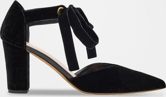 Ulla Johnson Corinna Velvet Bow Pumps