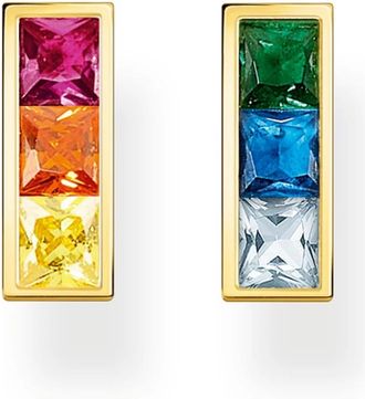 Thomas Sabo Oorknopjes Kleurrijke Stenen - Dames - Oorbellen - Veelkleurig - ONE Size - Accessoires