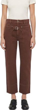 Stella McCartney Brown Straight High Rise Jeans