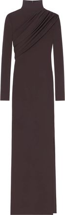Courr&egrave;ges Twist Jersey Gown with Distinctive Draped Detail