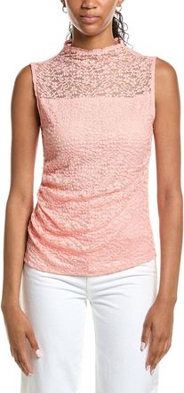 Kenneth Cole Stretch Lace Drape Mock Neck Tank