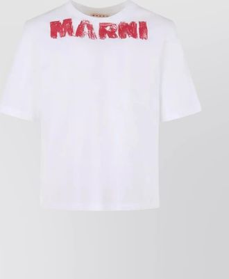 Marni graphic print round neck short sleeve t-shirt
