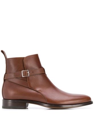 Scarosso ankle boots - men - Calf Leather/Leather/Leather - 41 1/2 - Brown