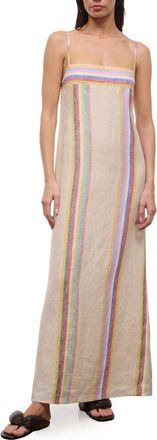 Staud Laura Stripe Linen Maxi Dress in Day Trip Stripe at Nordstrom, Size X-Small