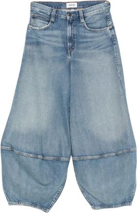 A Gold E Seam-detail Barrel-leg Jeans