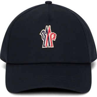 Moncler Caps, male, Blue, Size: ONE SIZE Cotton Baseball Cap