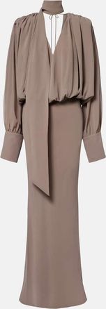 Rotate Scarf-detail maxi dress