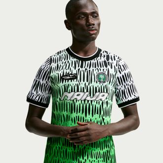 Nike Mens x Nigeria x Slawn Dri-FIT Academy Pro Short-Sleeve Soccer Top in Black | IB5641-010