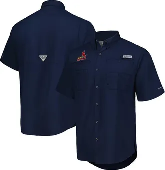 Columbia Mens Columbia Navy St. Louis Cardinals Tamiami Omni-Shade Button-Down Shirt at Nordstrom, Size Medium