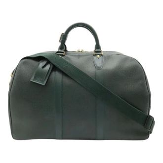 Louis Vuitton Vintage, unisex, Groen, ONE Size, Leer, Pre-owned Taiga Boston Bag