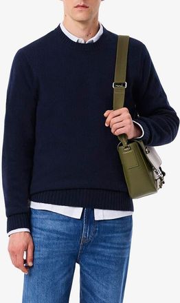 Lacoste Classic Fit Cashmere Crewneck Sweater in Navy Blue at Nordstrom, Size 3