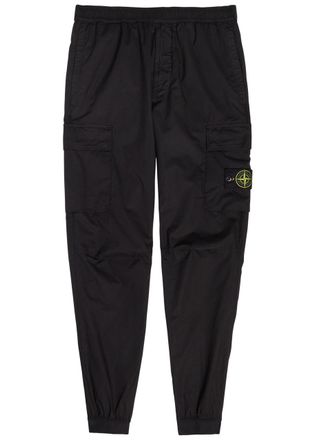 Stone Island Stretch-cotton Cargo Trousers - Black - XL