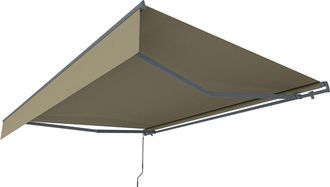 Concept Usine Toldo manual de 2,95 x 2,5 m de aluminio con lona gris topo