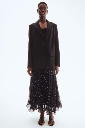 H&M Long Blazer in Black at Nordstrom, Size Xx-Small