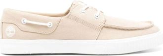 Timberland Schoenen, Heren, Beige, 43 1/2 EU, Beige Platte Mocassin Schoenen