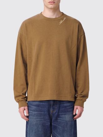 Amiri T-shirt a maniche lunghe in cotone con logo a contrasto e spalle scese