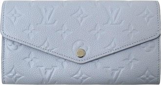 Louis Vuitton Light Blue Monogram Empreinte Long Wallet (Bi-Fold) (Pre-Owned)