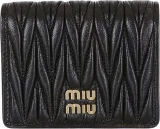 Miu Miu Pre-owned Wallets, female, Black, Size: ONE SIZE Pre-owned Small Vintage Effect Wallet