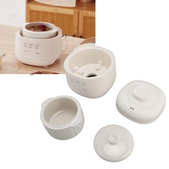 Infinite Mini Asador El&eacute;ctrico De Cer&aacute;mica, 200 W, 1 L, Con Temporizador Y Tapa, Protecci&oacute;n Contra Quemaduras Y Funci&oacute;n De Apagado Autom&aacute;tico, Para Sopas Y Cal