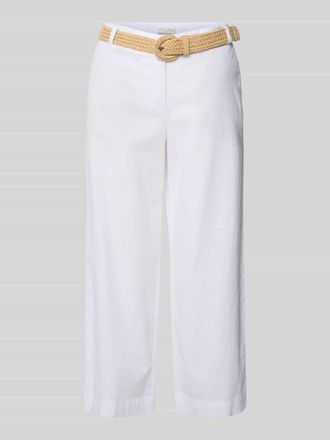 Christian Berg Culotte aus Leinen-Mix mit G&uuml;rtel in Weiss, Gr&ouml;&szlig;e 34