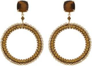 Panacea Brown Beaded Circle Drop Earrings at Nordstrom Rack
