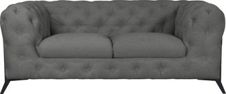 HOME AFFAIRE Chesterfield-Sofa »Amaury« aufwändige Knopfheftung, moderne Chesterfield Optik, Fussfarbe wählbar