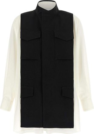 sacai Hybrid Shirt With Front Panel Model