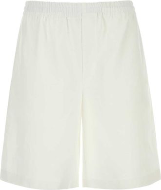 Gucci Mens White Linen Bermuda Shorts - Light Grey - Size EU 50 (Mens)