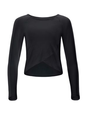 Winshape Langarmshirt WINSHAPE Cropped Functional Light and Soft, Damen, Gr. XXL, schwarz, 85% Polyester, 15% Elasthan, Rundhals, Shirts Langarmshirt, Overlap-
