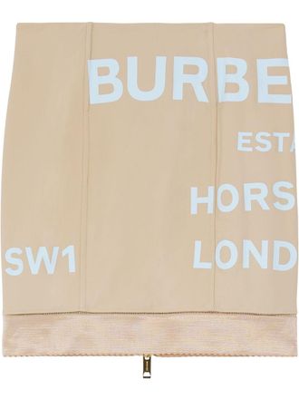 Burberry Horseferry print mini skirt - Brown