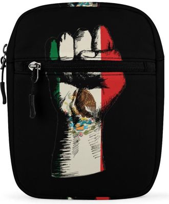 Generic Mexico Flag Nation Spirit Trendy Crossbody Bag for Men Women Small Satchel Men Sling Adjustable Shoulder Strap Messenger