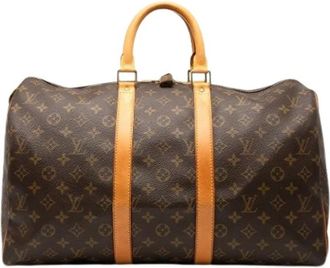 Louis Vuitton Pre-owned Weekend Bags, female, Brown, Size: ONE SIZE Pre-owned Fabric Travel Bag
