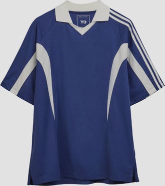 Yohji Yamamoto Mens Y-3 Cut Line T-Shirt in Blue