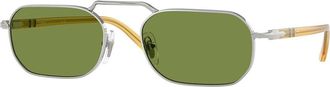 Persol PO1020S 518/4E Mens Sunglasses Silver Size 57