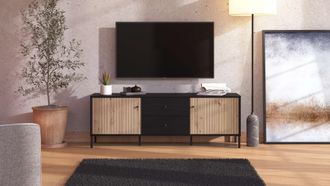 Inosign Lowboard »Correze, TV-Lowboard, TV-Schrank, TV-Ständer, Breite 157 cm« Kommode mit 4 geschlossenen Fächern, mit 2 Türen, Holzoptik