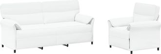 vidaXL Juego De Sof&aacute; 2 Uds. Blanco Tela Vidaxl