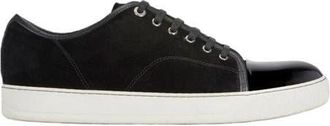 Lanvin Dbb1 Suede And Patent Leather Sneakers in Black at Nordstrom, Size 16