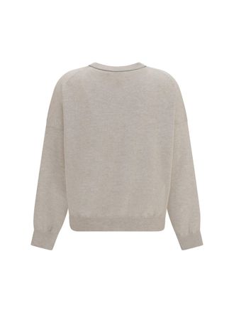 Brunello Cucinelli Cashmere with Monili Chain Sweater - Beige