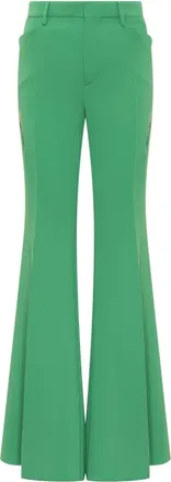 Dsquared2 Green Flared Flat Front Pants