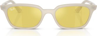 Ray-Ban 53mm Polarized Pillow Sunglasses in White at Nordstrom Rack
