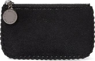 Stella McCartney Falabella Zipper Cardholder Keychain - Dames - Portefeuilles - Zwart - ONE Size - Polyester - Accessoires
