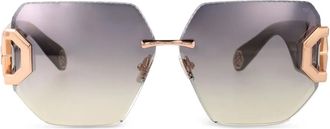 Philipp Plein Eyewear SPP1338FCG ROSE GOLD GREEN - Rosa