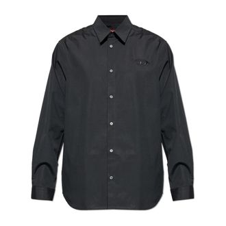 Diesel S-Simply-Gsbh Shirt - Heren - Casual Overhemden - Zwart - S - Katoen - Overhemden