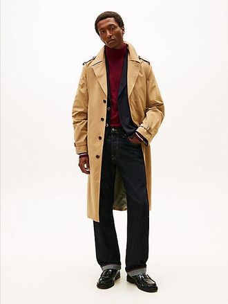 Tommy Hilfiger Smart Casual Crinkle Relaxed Trench Coat